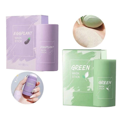 2 Green Mask Stick CLEANSING FACIAL MASK STICK FOR ALL SKIN TYPES (WOMEN & MEN)